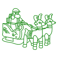 Père Noël et son Traineau Gonflable