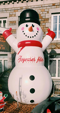 Bonhomme de neige géant dans votre entreprise