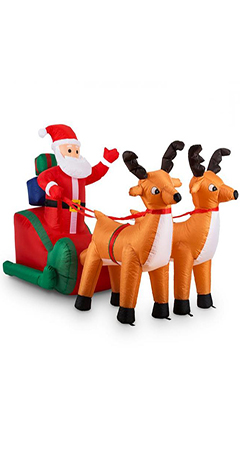 Père Noel et son traineau dans votre entreprise
